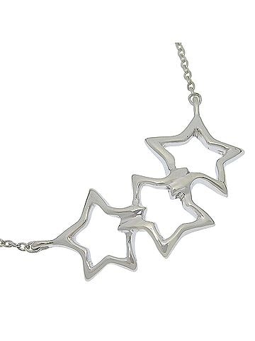 Tiffany & Co. Tiffany &amp; Co. Triple Star Necklace, Sterling Silver 925, Approx. 2.4g, Women's. (view 1)