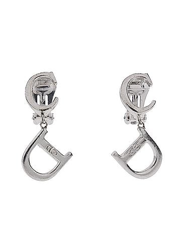 Christian Dior Christian Dior CD logo earrings, silver, approximately 5.5g, logo, for women. (view 1)