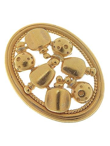 Christian Dior Christian Dior Dior Perfume Bottle Brooch with Motif, Vintage Gold Plated, Made in France, Approx. 17.4g, for Women (view 1)