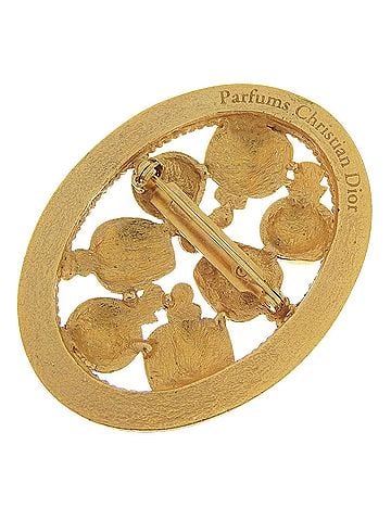 Christian Dior Christian Dior Dior Perfume Bottle Brooch with Motif, Vintage Gold Plated, Made in France, Approx. 17.4g, for Women (view 2)
