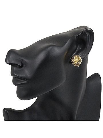 Christian Dior Christian Dior CD Logo Earrings, Gold Plated, Approx. 6.1g, Logo, Women's. (view 2)