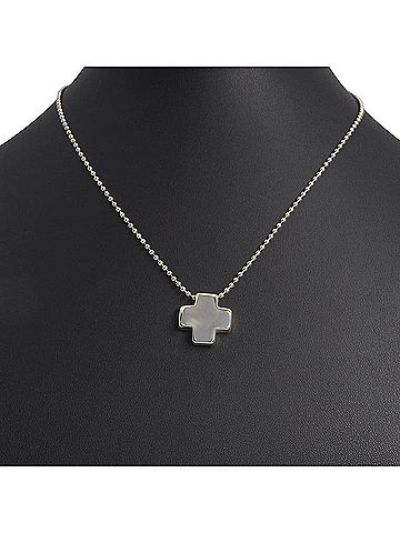 Tiffany & Co. Tiffany &amp; Co. Roman Cross Necklace, Ball Chain, Sterling Silver 925, Approx. 13.5g, Women's. (view 2)