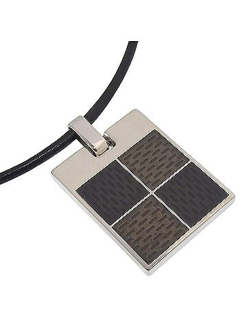 Louis Vuitton Louis Vuitton plate necklace, sterling silver (925), approximately 14.6g, unisex. (view 1)