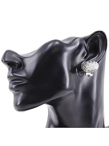 Christian Dior Christian Dior Trotter Earrings, Metal, Silver, Approx. 10.6g, Women's. (view 2)