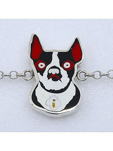 Gucci Gucci BOSCO &amp; ORSO Bracelet, Dog Design, Sterling Silver 925, Approx. 10.5g, Unisex. (view 2)