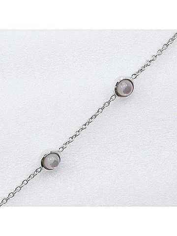 Gucci Gucci Double G Bracelet, 925 Sterling Silver with Mother-of-Pearl, Approx. 6.3g, Women's (view 2)