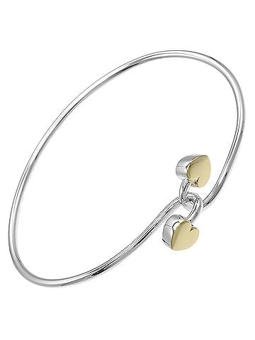 Tiffany & Co. Tiffany &amp; Co. Double Heart Bracelet, 925 Silver x 18K Yellow Gold, Approx. 8.5g, Women's (view 1)