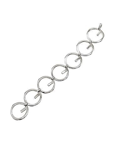 Gucci Gucci G-logo bracelet, circle design, 925 sterling silver, made in Mexico, approximately 29.7g, unisex. (view 2)