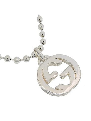 Gucci Gucci Interlocking Necklace, Ball Chain, Sterling Silver 925, Approx. 32.9g, Unisex. (view 1)