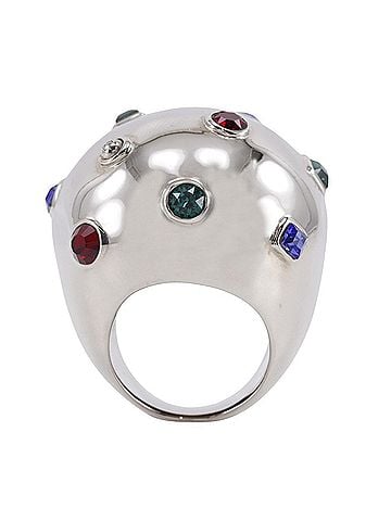 Louis Vuitton Louis Vuitton Bookle Dreille Ring, Strass Cocktail Planet Design with Rhinestones, Multicolor, Approx. 36.04g, Unisex (view 1)