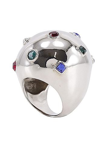 Louis Vuitton Louis Vuitton Bookle Dreille Ring, Strass Cocktail Planet Design with Rhinestones, Multicolor, Approx. 36.04g, Unisex (view 2)