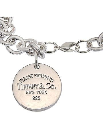Tiffany & Co. Tiffany &amp; Co. Return to Bracelet, Circle Tag, Sterling Silver 925, Approx. 35.4g, Unisex (view 1)