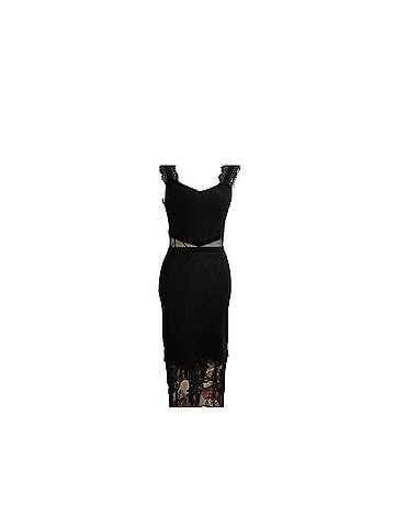 French Connection Sarelle Ottomon Velvet Jersey Dress Cocktail Dress (view 1)