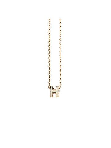 Hermès Hermes Mini Pop H Necklace, White Gold (view 1)