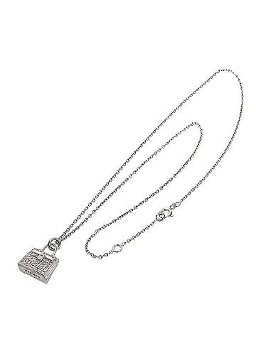 Hermès Hermes Amulette Kelly Diamond Necklace 0.21ct 40cm 18K WG White Gold 750 (view 2)