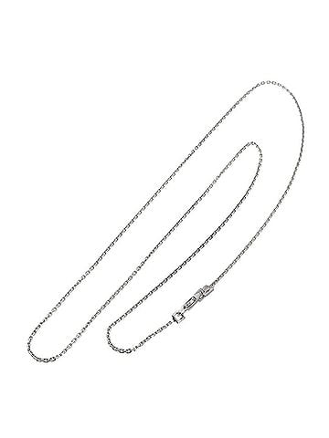 Louis Vuitton Louis Vuitton LOUIS VUITTON Chain Necklace 50cm Width 1.5mm 18K WG White Gold 750 (view 2)