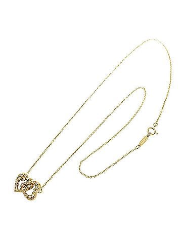 Tiffany & Co. Tiffany &amp; Co. Double Heart Diamond Necklace, 41cm, 18K Yellow Gold (750) (view 2)