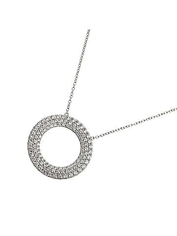 Tiffany & Co. Tiffany &amp; Co. Metro 3-Row Circle Diamond Necklace, 41cm, 18K White Gold (750) (view 1)