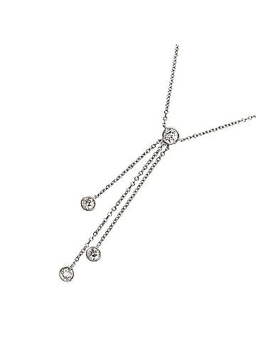 Tiffany & Co. Tiffany &amp; Co. By the Yard Drop Diamond 4P Necklace 41cm Platinum (view 1)