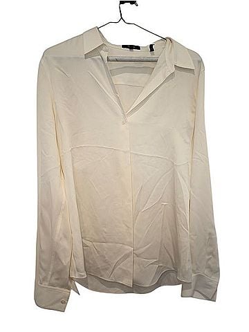 Theory Silk Fitted Shirt Georgette Long Sleeve Blouse (view 2)