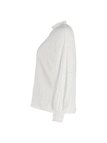 Maje Maje Lentel Smocked Lace Top in White Cotton (view 2)