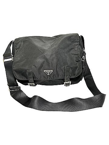 Prada Prada Tessuto Messenger Bag in Black Nylon (view 1)