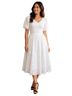 J.Crew 53% Polyester 47% Cotton 100% Polyester White Formal Skirt Size 6 - photo 1