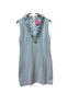 Lilly Pulitzer 67% Polyester 32% Cotton 1% Spandex 100% Polyester Stripes Blue Casual Dress Size L - photo 1