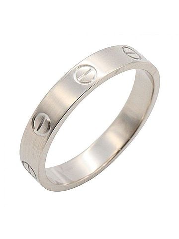 Cartier Cartier Mini Love Ring, 18K White Gold (18KWG), Silver Tone, B4085100 (Men's/Women's) (view 1)