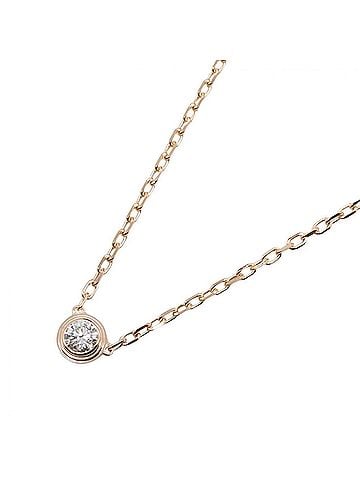 Cartier Cartier d'Amour SM Necklace, 18KPG (Pink Gold) Diamond Women's, Gold Tone, Clear Tone (view 1)