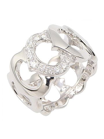 Cartier Cartier C de Diamond Ring - 18K White Gold (18KWG) Women's Silver/Clear Tone (view 1)