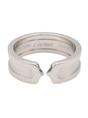 Cartier Cartier C2 Ring, 18K White Gold (18KWG), Silver Tone, for Men and Women. (view 2)