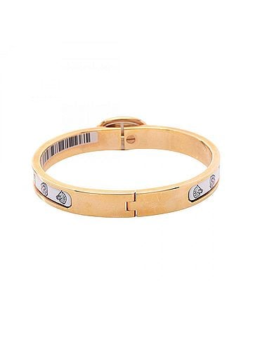 Hermès Hermes Mini Click Chaine d'Ancre Funny Ice Cream Bangle Accessory, Gold Plated (GP), Enamel, Women's, Gold/White, Multicolor (view 2)