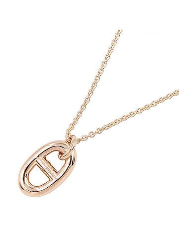 Hermès Hermes Farandole Necklace, 18KPG (Pink Gold), Women's, Gold Tone, H108615B 00 (view 1)