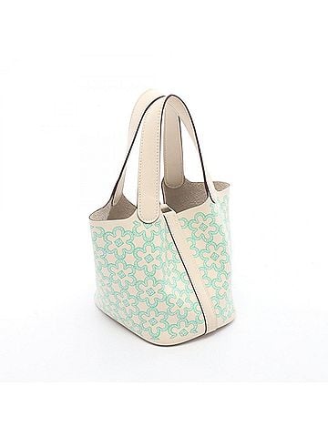Hermès Hermes Picotin Lock Micro Lucky Daisy Vert Handbag, Leather, Veau Swift, Women's, Ivory, Green, Blue, H083697CKAB (view 2)