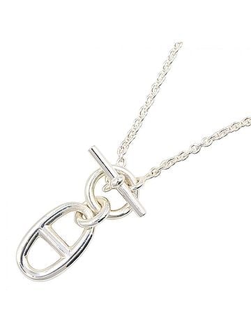 Hermès Hermes Chaine d'Ancre Amulette Necklace, Sterling Silver 925, Women's Jewelry, Tone (view 1)