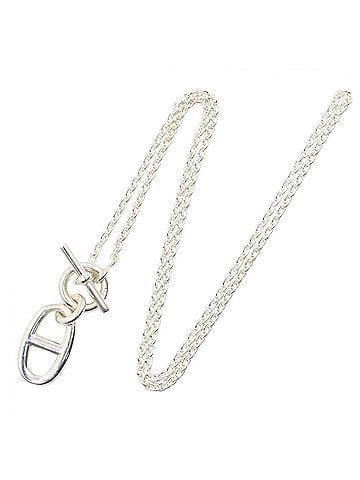 Hermès Hermes Chaine d'Ancre Amulette Necklace, Sterling Silver 925, Women's Jewelry, Tone (view 2)
