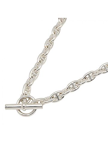 Hermès Hermes Chaine d'Ancre PM 43-link necklace, sterling silver (925), men's and women's, tone. (view 1)
