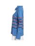 Kule 100% Cotton Print Blue Red Turtleneck Sweater Size XL - photo 4