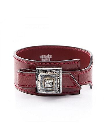 Hermès Hermes Artemis Touareg Rouge H Bangle Accessory, Calfskin (Cowhide), Box Calf Leather, Women's, Bordeaux Color (view 1)