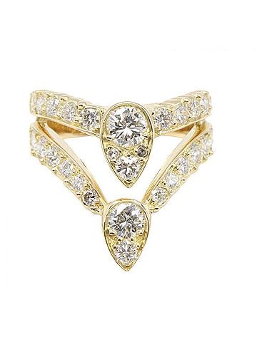 Van Cleef & Arpels Van Cleef &amp; Arpels Diamond Ring, 18K (Yellow Gold), Women's Clear Tone (view 2)
