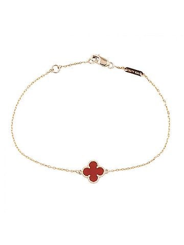 Van Cleef & Arpels Van Cleef &amp; Arpels Sweet Alhambra Bracelet, Carnelian 18KPG (Pink Gold), Carnelian, Women's, Gold/Red Tone, VCARN59K00 (view 1)