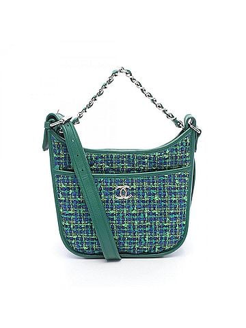 Chanel Chanel Matelassé Hobo Shoulder Bag/Handbag, Fabric Leather, Women's, Green/Blue Multicolor (view 1)