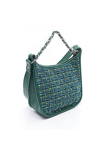 Chanel Chanel Matelassé Hobo Shoulder Bag/Handbag, Fabric Leather, Women's, Green/Blue Multicolor (view 2)