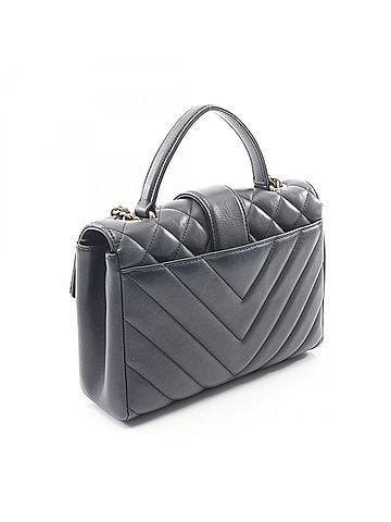 Chanel Chanel Matelassé V-stitch Top Handle 2-Way Shoulder Bag/Handbag, Leather, Women's, Navy (view 2)