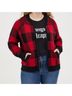 Torrid Plaid Black Red Cardigan Size 1X - photo 4