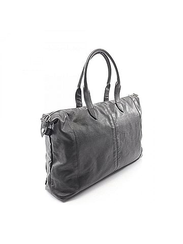 Yves Saint Laurent Yves Saint Laurent Saint Laurent Paris fringe 2-way tote bag/handbag, leather, women's, black. (view 2)