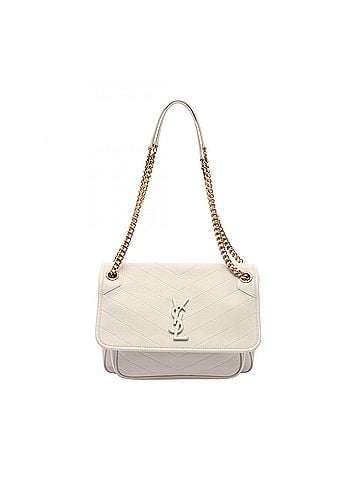 Yves Saint Laurent Yves Saint Laurent Saint Laurent Paris Niki Shoulder Bag/Handbag, Leather, Women's, White (6331840) (view 1)