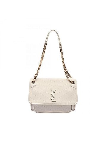 Yves Saint Laurent Yves Saint Laurent Saint Laurent Paris Niki Shoulder Bag/Handbag, Leather, Women's, White (6331840) (view 1)