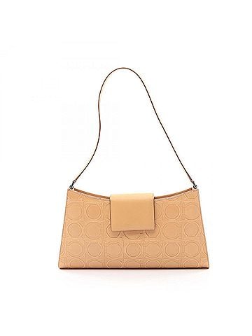 Salvatore Ferragamo Salvatore Ferragamo Gancini Shoulder Bag/Handbag, Leather, Women's, Beige (view 1)